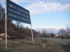 Abkhazia: Abkhazian border sign - cease fire line - photo by A.Kilroy