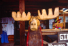 Alaska - Talkeetna / TKA: wooden moose at the visitors center (photo by F.Rigaud)