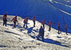 Alaska - Glacier Bay NP: Glacier Track - group climbing - photo by A.Walkinshaw
