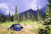 Brooks range, Alaska: bivouac - camping in the wild - photo by E.Petitalot