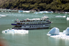 Alaska's Inside Passage - Tracy Arm Fjord : the Spirit of Columbia with a new load of tourists (photo by Robert Ziff)