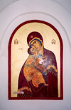 Albania / Shqiperia - Kor / Kora / Korce: the Virgin - Orthodox icon - painting - religious art - Christianity - photo by M.Torres