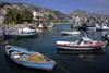 Sarand, Vlor County, Albania: fishing boats and the bay - photo by A.Dnieprowsky