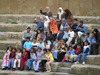 Algeria / Algerie - Timgad: people in the Roman theatre - photo by J.Kaman