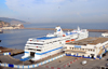 Oran, Algeria / Algrie: harbor - Bassin d'Arzew - Alicante ferry El Djazair II and Harbour Station - photo by M.Torres |  le port - Bassin d'Arzew - ferry pour Alicante, l'El Djazair II - Gare Maritime