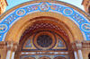 Oran, Algeria / Algrie: Cathedral of the Sacred Heart of Jesus Christ - vault and rose window - photo by M.Torres |  Cathdrale du Sacr Coeur de Jesus - vote et rosace