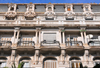 Oran, Algeria / Algrie: balconies - Haussmann style building - boulevard de la Soummam - photo by M.Torres |  balcons - immeuble de style haussmannien - boulevard de la Soummam