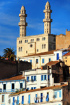 Algrie - Bjaa / Bougie / Bgayet - Kabylie: Mosque Sidi El Mouhoub et faades en blanc et bleu - photo par M.Torres