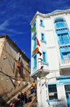 Algeria / Algrie - Bejaia / Bougie / Bgayet - Kabylie: corner and stairs at place de la Grande Poste | coin de rue et escaliers - place de la Grande Poste, ex-place Clment Martel - photo by M.Torres