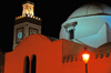 Alger - Algrie: Mosque El Jedid - nuit - coupole centrale ovode termine en pointe - son plan en forme de croix latine rappelle les glises byzantines d'Istamboule - Place des Martyrs - photo par M.Torres