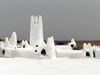Algeria / Algerie - M'zab valley - Ghardaa wilaya: Cemetery in Melika - white towers - photo by J.Kaman