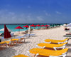 Shoal Bay East beach, Anguilla: beach chairs and umbrellas - photo by M.Torres