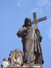 Argentina - Crdoba - The Cathedral - Jesus statue above the pediment - images of South America by M.Bergsma