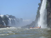 Argentina - Iguazu Falls - Zodiac under the falls - images of South America by M.Bergsma