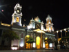Argentina - Salta - Cathedral faade - Plaza 9 de Julio - nocturnal - images of South America by M.Bergsma