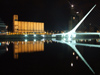Argentina - Buenos Aires - Puerto Madero - harp bridge reflection - nocturnal - images of South America by M.Bergsma