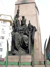 Argentina - Buenos Aires: decoration below the statue of president Julio Roca - Hitler argentino (photo by Adrien Caudron)