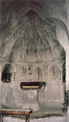 Armenia - Geghardavank / Geghard, Kotayk province: rock carved chapel with muqarnas - Unesco world heritage site - photo by M.Torres