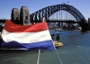 Australia - Sydney (NSW): Dutch flag - Harbour Bridge (photo by A.Walkinshaw)