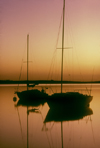 Australia - Goolwa, South Australia: two boat silhouette, sunrise - photo by G.Scheer