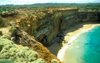 Great Ocean Road, Victoria, Australia: cliffs and small beach - rugged coastline - photo by G.Scheer