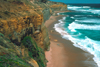 Great Ocean Road, Victoria, Australia: cliffs - limestone and sandstone - B100 - photo by G.Scheer