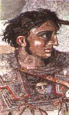 Alexander the Great / Iskander - king of Macedonia (fresco from Pompei)