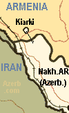 Azerbaijan: Karki occupied exclaves, near Sadarak - map