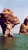Lake Urmia - rocky islands