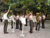 Azerbaijan - Baku: Military band playing al fresco - Republic day celebrations on Fountain square - May 28th - National Holiday - photo by N.Mahmudova