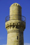 Azerbaijan - Baku: minaret of the Royal Mosque at the Shirvan Shah's palace - UNESCO world heritage - photo by M.Torres