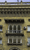 Azerbaijan - Baku: balcony of a residential building - architecture - photo by Miguel Torres