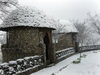 Aqsu / Agsu, Azerbaijan: winter scene - snow at Chanlibel restaurant - photo by N.Mahmudova