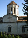 Azerbaijan - Qax - empty Georgian Orthodox church - facade - photo by F.MacLachlan