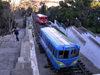 Baku, Azerbaijan: funicular railway - arriving at Martyrs Lane - photo by G.Monssen