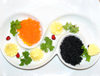 Baku, Azerbaijan: black and red caviar - Osetra / Ossetra sturgeon and Salmon caviar - photo by N.Mahmudova