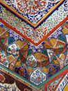 Sheki / Shaki - Azerbaijan: Sheki Khans' palace - ceiling corner with flower decorated muqarnas - Khansarai - photo by N.Mahmudova