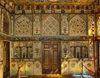 Sheki / Shaki - Azerbaijan: Sheki Khans' palace - frescos in the interior - floral motives - Khansarai - photo by N.Mahmudova