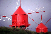 Azores / Aores - Faial: red windmills / moinhos vermelhos / moulin rouge - photo by F.Rigaud
