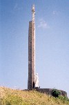 Azores / Aores - Faial - Conceio: monumento a Nossa Senhora / Christian obelisk - photo by M.Durruti