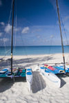 25 Bahamas - Half Moon Cay - Catamaran sailing boats on beach (photo by David Smith)