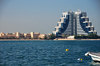 Manama, Bahrain: Elite Resort and Spa and Novotel Al Dana Resort - Sheikh Hamad Causeway - seen from Al Muharraq - photo by M.Torres