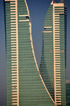 Manama, Bahrain: Bahrain Financial Harbour towers - BFH - Commercial East and Commercial West twin-towers - curtain wall faades - modernist style - photo by M.Torres