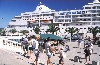 Menorca: Ma / Mahn - visiting cruise liner (photo by Tony Purbrook)