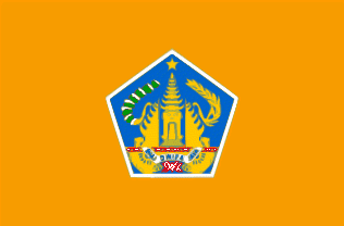 Bali flag - barong on light saffron background