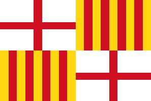 Barcelona / Barcelone / Barselona - flag - bandera - Catalonia / Catalunha / Catalogne / Catalunya / Catalua / Katalonia / Katalonija / Katalnie / Pasos Catalans