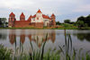 Mir, Karelicy raion, Hrodna Voblast, Belarus: Mir Castle and the pond - built by duke Ilinich and later owned by the Radziwils - UNESCO World Heritage Site - photo by A.Dnieprowsky