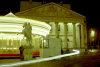 Belgium - Brussels: merry-go-round by the La Monnaie Royal Theatre - nocturnal / Theatre Royal de La Monnaie - Carrousel / Koninklijke Muntschouwburg - Draaimolen - rue Lopold (photo by M.Bergsma)