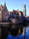 Belgium - Brugge / Bruges (Flanders / Vlaanderen - West-Vlaanderen province): reflections on a canal - Unesco world heritage site (photo by M.Bergsma)