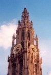 Belgium - Antwerpen / Anvers (Flanders / Vlaanderen): Gothic belfry at the Cathedral of Our Lady / Onze Lieve Vrouwekathedraal - Belfries of Flanders and Wallonia - Unesco world heritage site (photo by M.Torres)